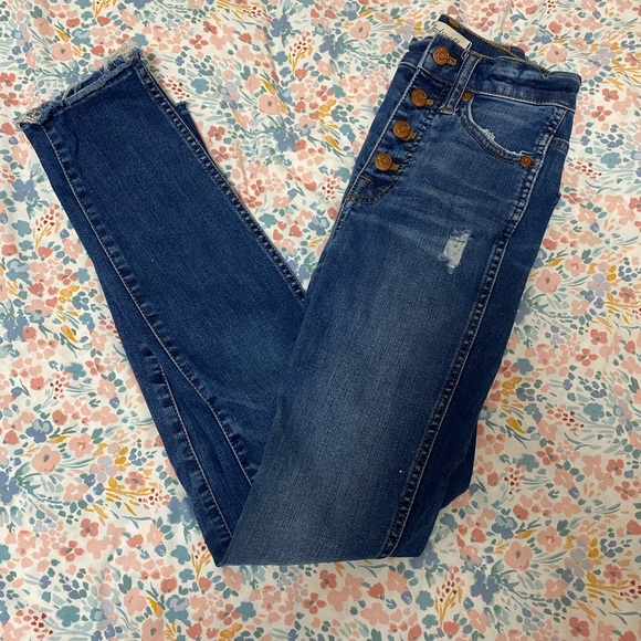 Madewell 10" High-Rise Skinny Jeans: Drop-Hem Edition - Picture 5 of 6